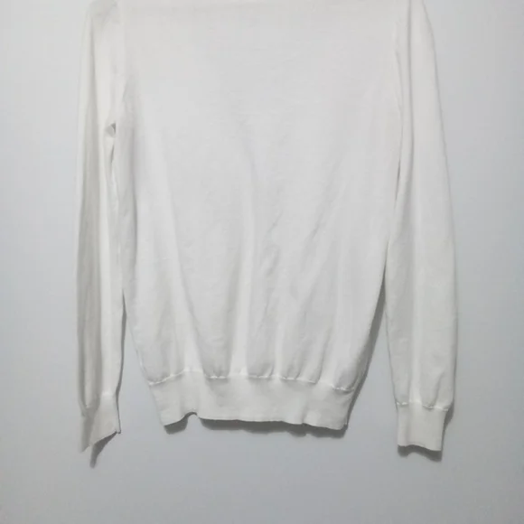 J. Crew White V-Neck Lightweight Pullover Sweater Size M - Picture 8 of 11
